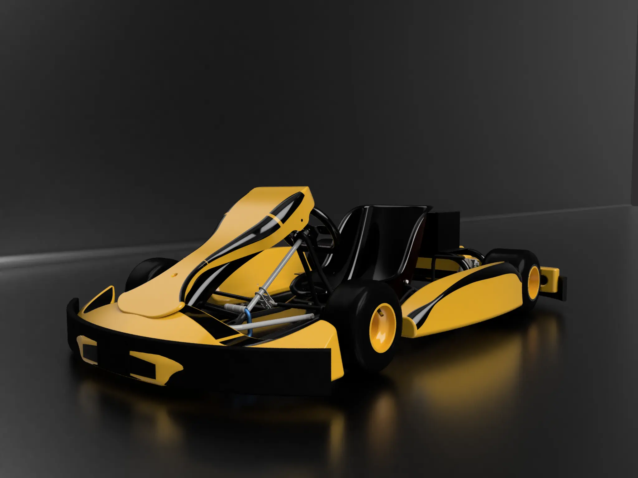 Koios Engineering Solutions render Yellow_e-go_kart_pic